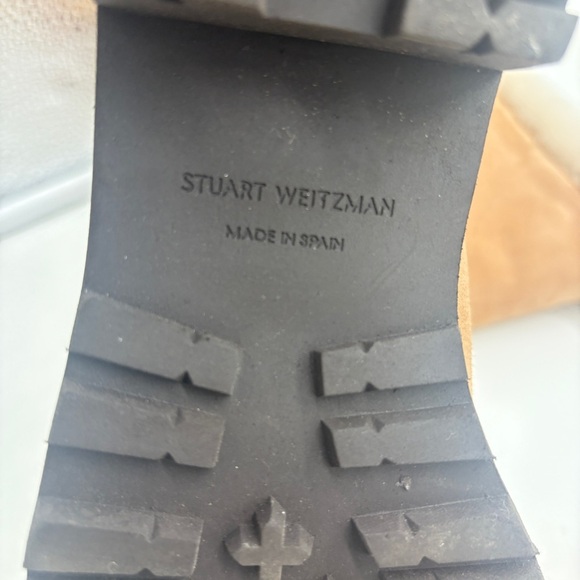 Stuart Weitzman Alpine Shearling Trim Leather Knee High Boots Size 9 - Picture 14 of 16